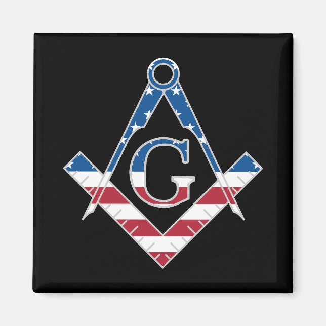 US Freemasonic Symbol Magnet (Vorne)