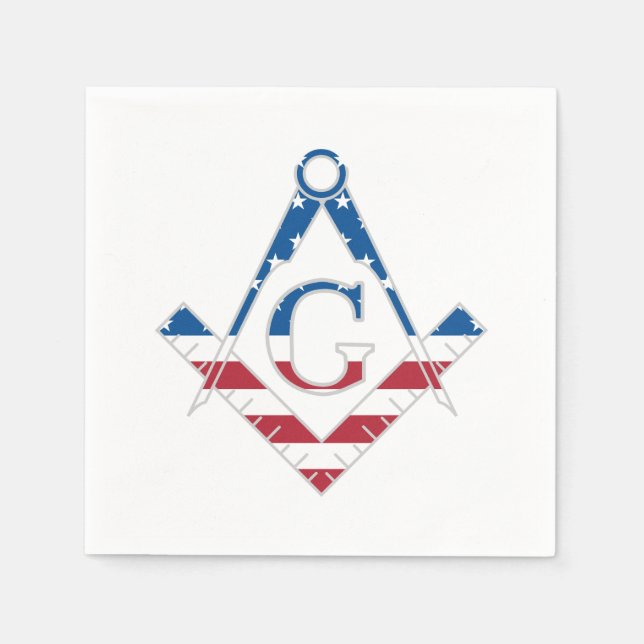 US Freemasonic Symbol Serviette (Vorderseite)