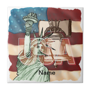 US-Freiheitsflagge Fliese