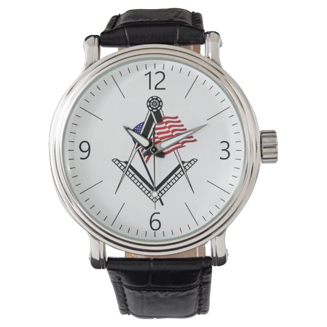 US-Freimaurersymbol Armbanduhr (Vorderseite)