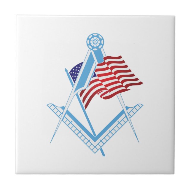 US-Freimaurersymbol Fliese (Vorderseite)
