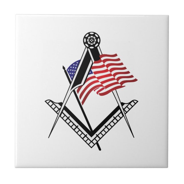 US-Freimaurersymbol Fliese (Vorderseite)