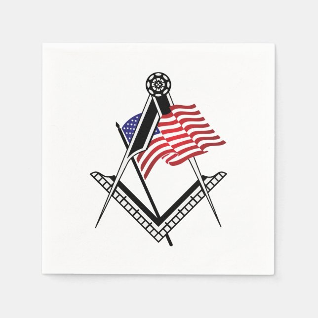 US-Freimaurersymbol Serviette (Vorderseite)