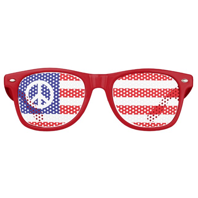 US-Friedensflagge Partybrille (Vorderseite)