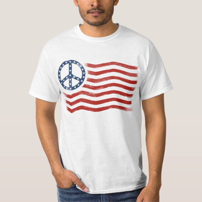 US-Friedensflagge T-Shirt (Vorderseite)
