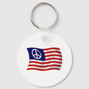 US-Friedenszeichen-Flag-Schlüsselanhänger Schlüsselanhänger
