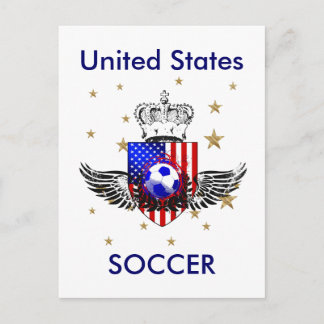 US-Fußball-Geschenke USA Fußball-Emblem Postkarte