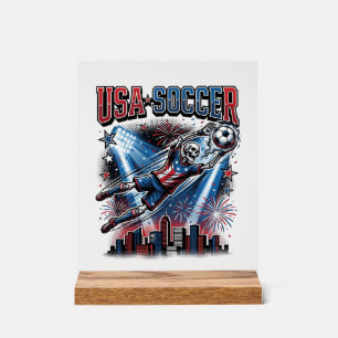 US-Fußball Skelett Stürmer Nationen Premium Sport Acrylschild
