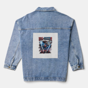 US-Fußball Skelett Stürmer Nationen Premium Sport Jeansjacke