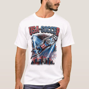 US-Fußball Skelett Stürmer Nationen Premium Sport T-Shirt