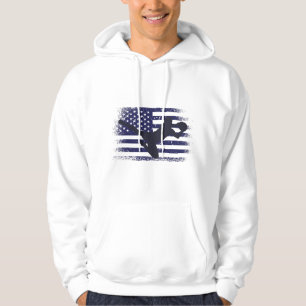 US-Fußballfan-Trikot Hemd Amerikanische Flagge Hoodie