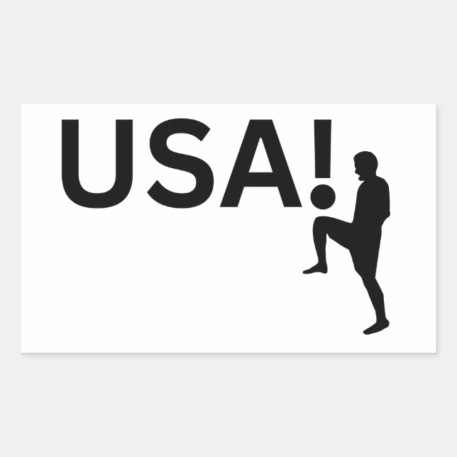 US-Fußballspieler Rechteckiger Aufkleber (Vorderseite)