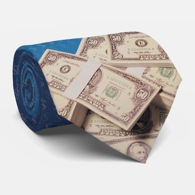 US-Geld - $50 Dollarschein- Krawatte (Gerollt)