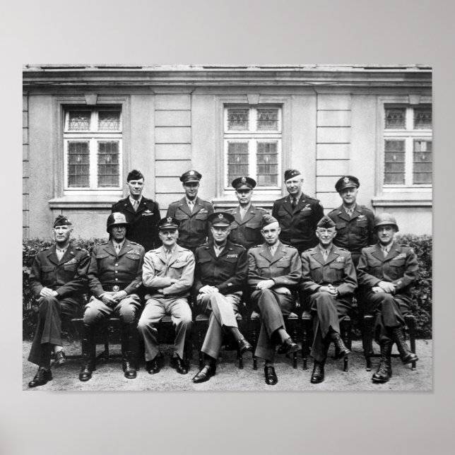 US-Generäle des Zweiten Weltkriegs — Ike, Patton,  Poster (Vorne)