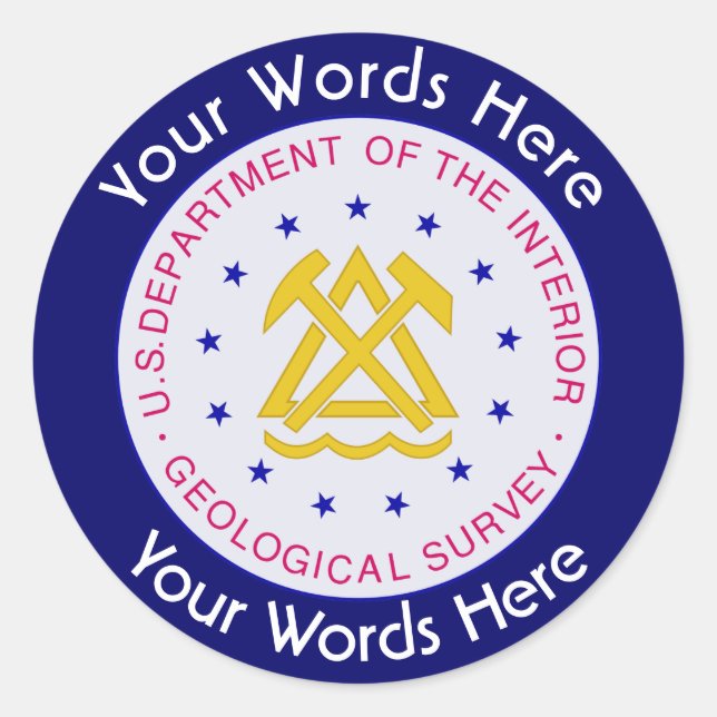 US Geological Survey Custom Aufkleber (Vorderseite)
