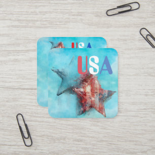 US-Geschäftskarte Quadratische Visitenkarte