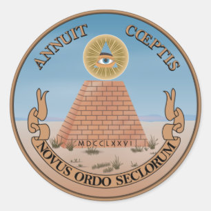 US Great Siegel Obverse (Umkehrseite) Runder Aufkleber