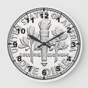"US-Groschen" Münzen-Entwurfs-Wanduhren Große Wanduhr