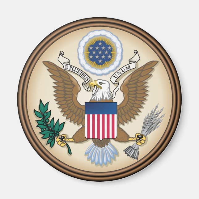 US-Großes Siegel Offizieller Wappen heraldry Magnet (Vorne)