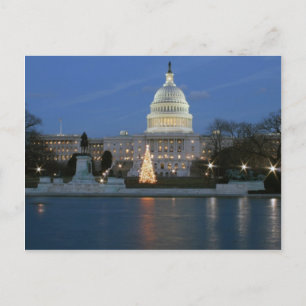 US-Hauptstadt feiert Weihnachts-Foto Feiertagspostkarte