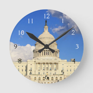US Hauptstadt Gebäude, Washington DC, USA Runde Wanduhr