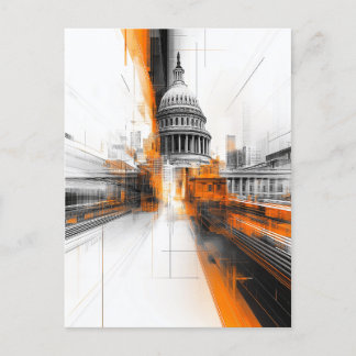 US-Hauptstadt Washington DC Illustrationskarte Postkarte