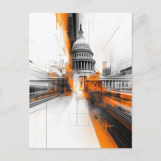 US-Hauptstadt Washington DC Illustrationskarte Postkarte (Vorderseite)