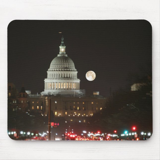 US-Hauptstadts-Gebäude-Vollmond Mousepad (Vorne)