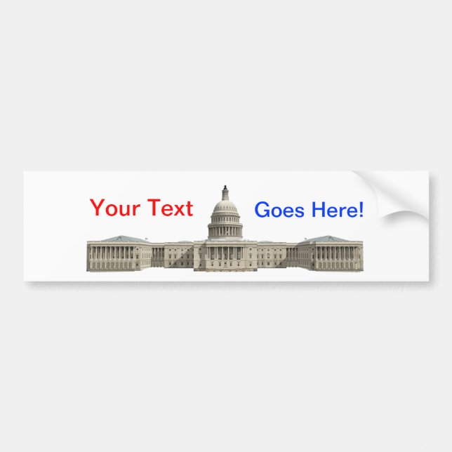 US-Hauptstadts-Gebäude: Washington DC Autoaufkleber (Vorne)