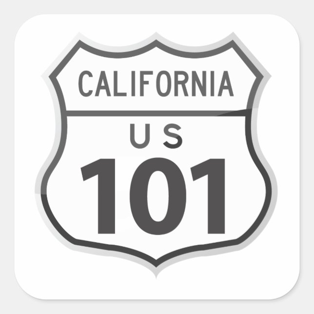 US Highway 101 California Road Trip Aufkleber (Vorderseite)