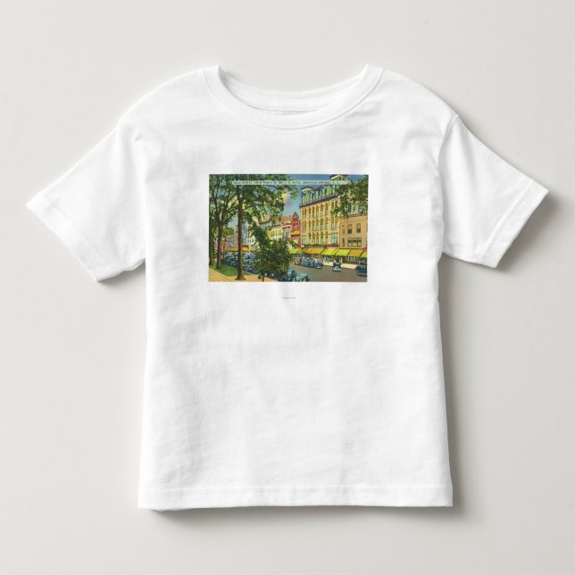 US-Hotel-Portal-Ansicht der Hauptstraße Kleinkind T-shirt (Vorderseite)