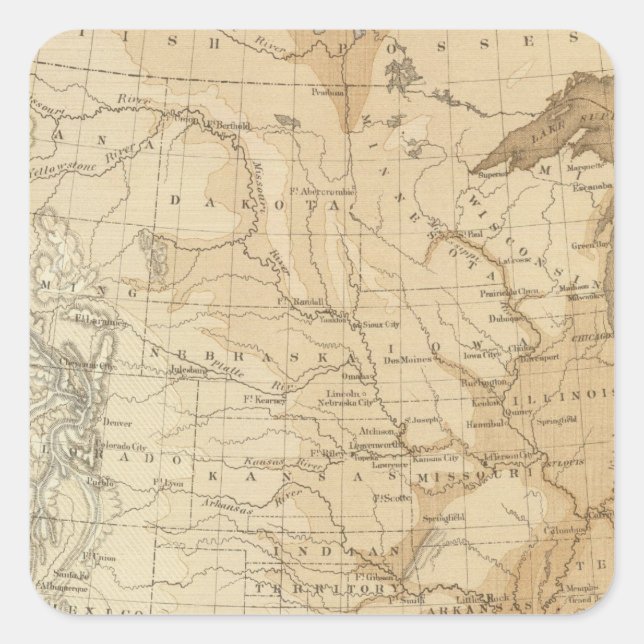 US Hypsomaschine Quadratischer Aufkleber (Vorderseite)