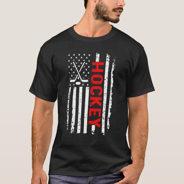 US Ice Hockey USA Practice Flag American Women Men T-Shirt (Vorderseite)