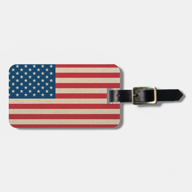 US-Imitate-Flagge Gepäckanhänger (Vorderseite horizontal)