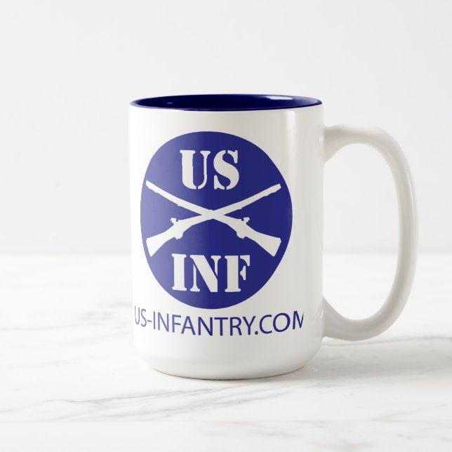US-Infantry.com-Tasse Zweifarbige Tasse (Rechts)