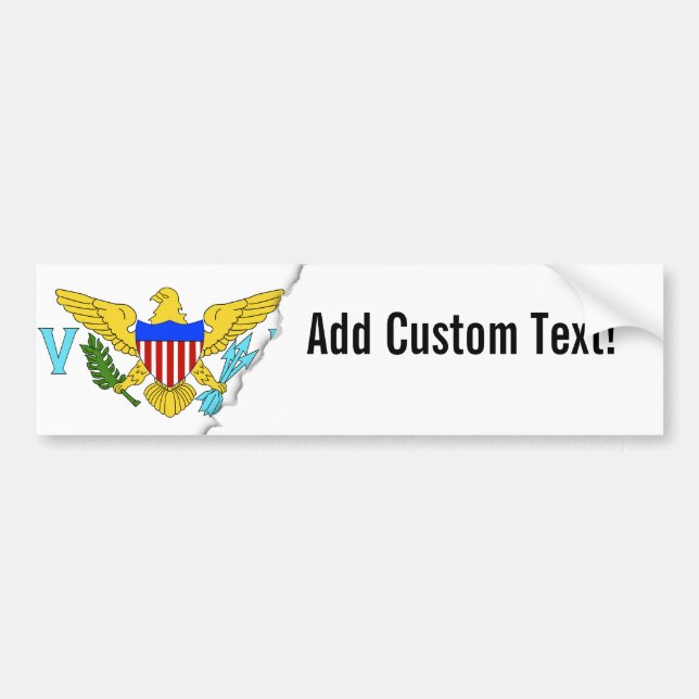 US-Jungferninselnflagge Autoaufkleber (Vorne)