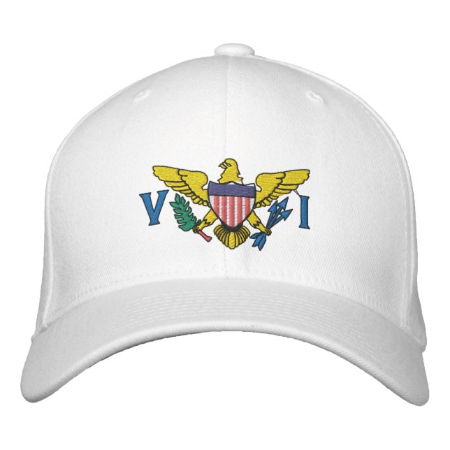 US-JUNGFRAU-INSELN BESTICKTE BASEBALLKAPPE (Vorderseite)