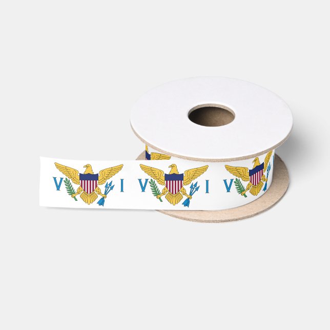 US Jungfrau Islands Flag Band, USA Fashion /sports Satinband (Spule)