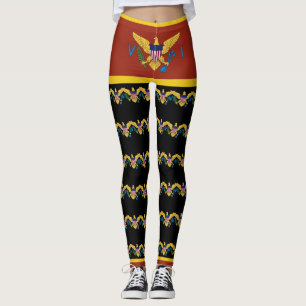 US Jungfrau Islands Flag St. Croix St. Thomas USVI Leggings