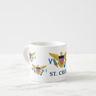 US Jungfrau Islands Flag St. Croix USVI  Espressotasse