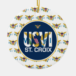US Jungfrau Islands Flag St. Croix USVI Karibik Keramik Ornament