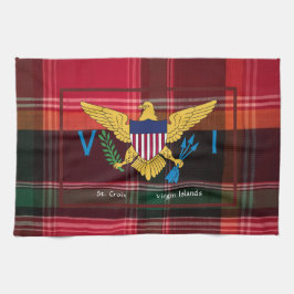 US Jungfrau Islands Flag St. Croix USVI Madras Geschirrtuch