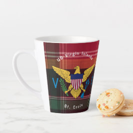 US Jungfrau Islands Flag St. Croix USVI Madras Milchtasse