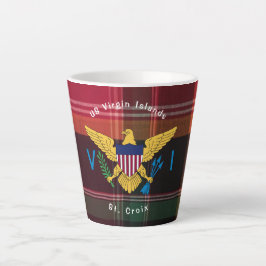 US Jungfrau Islands Flag St. Croix USVI Madras Milchtasse