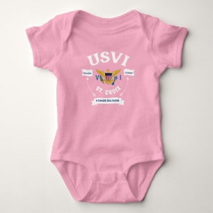 US Jungfrau Islands Flag St. Croix USVI Tropical Baby Strampler