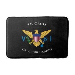 US Jungfrau Islands Flag St. Croix USVI Tropical Badematte