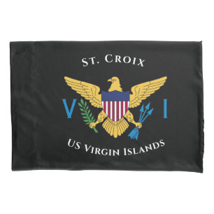 US Jungfrau Islands Flag St. Croix USVI Tropical  Kissenbezug