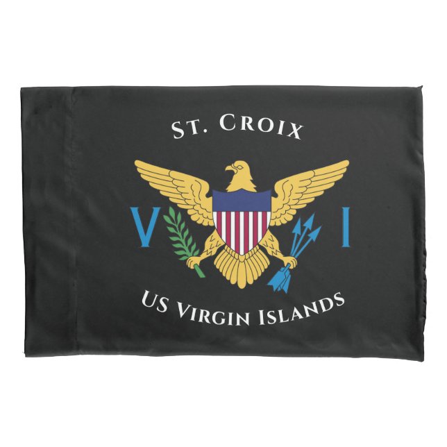US Jungfrau Islands Flag St. Croix USVI Tropical Kissenbezug (Vorderseite)