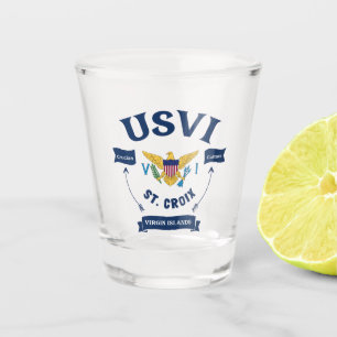 US Jungfrau Islands Flag St. Croix USVI Tropical Schnapsglas