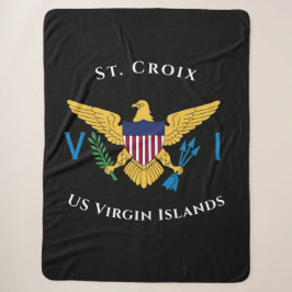 US Jungfrau Islands Flag St. Croix USVI Tropical Sherpadecke